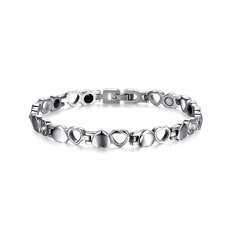 Korean Fashion Jewelry Magnet Love Titanium Steel Bracelet Wholesale