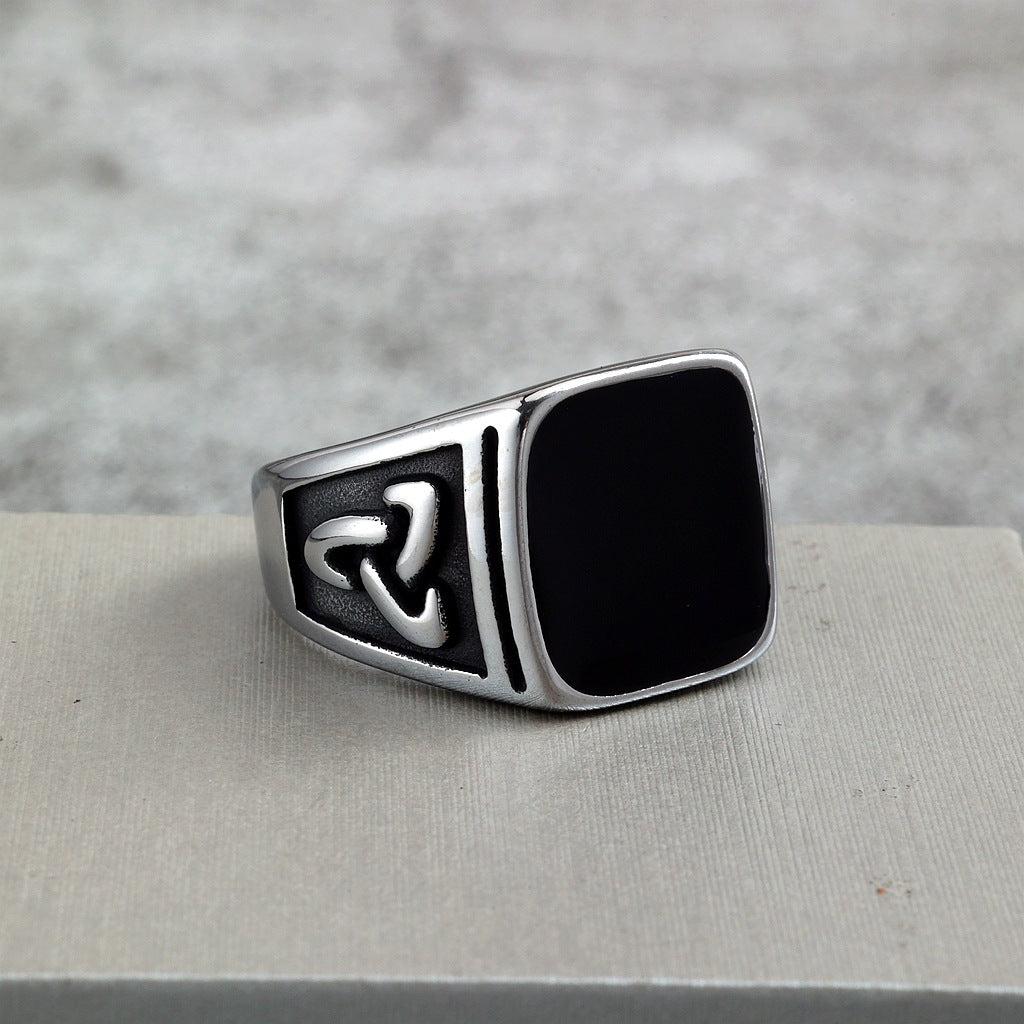 Vintage Viking Stainless Steel Men's Ring