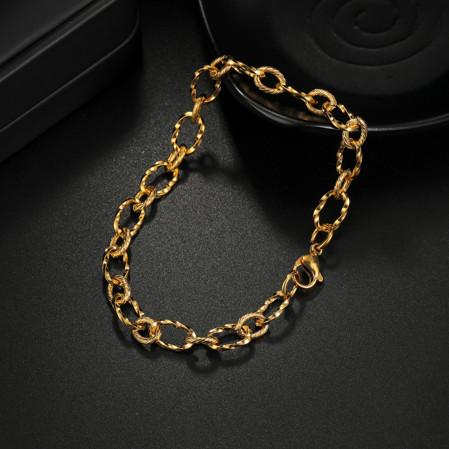 Planderful Everyday Genie Stainless Steel Twist Chain Bracelet For Couples Unisex Protection Gift