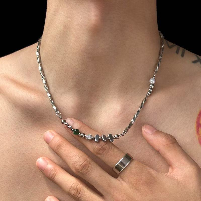 Planderful Jewelry Titanium Steel Mobius Necklace For Men Modern High End Chain Lux Edition