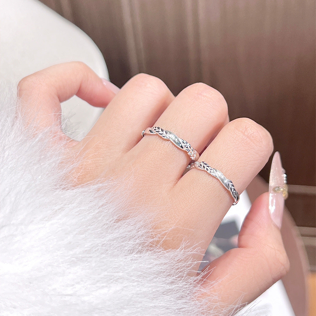 Minimalist Wheat S925 Sterling Silver Ring