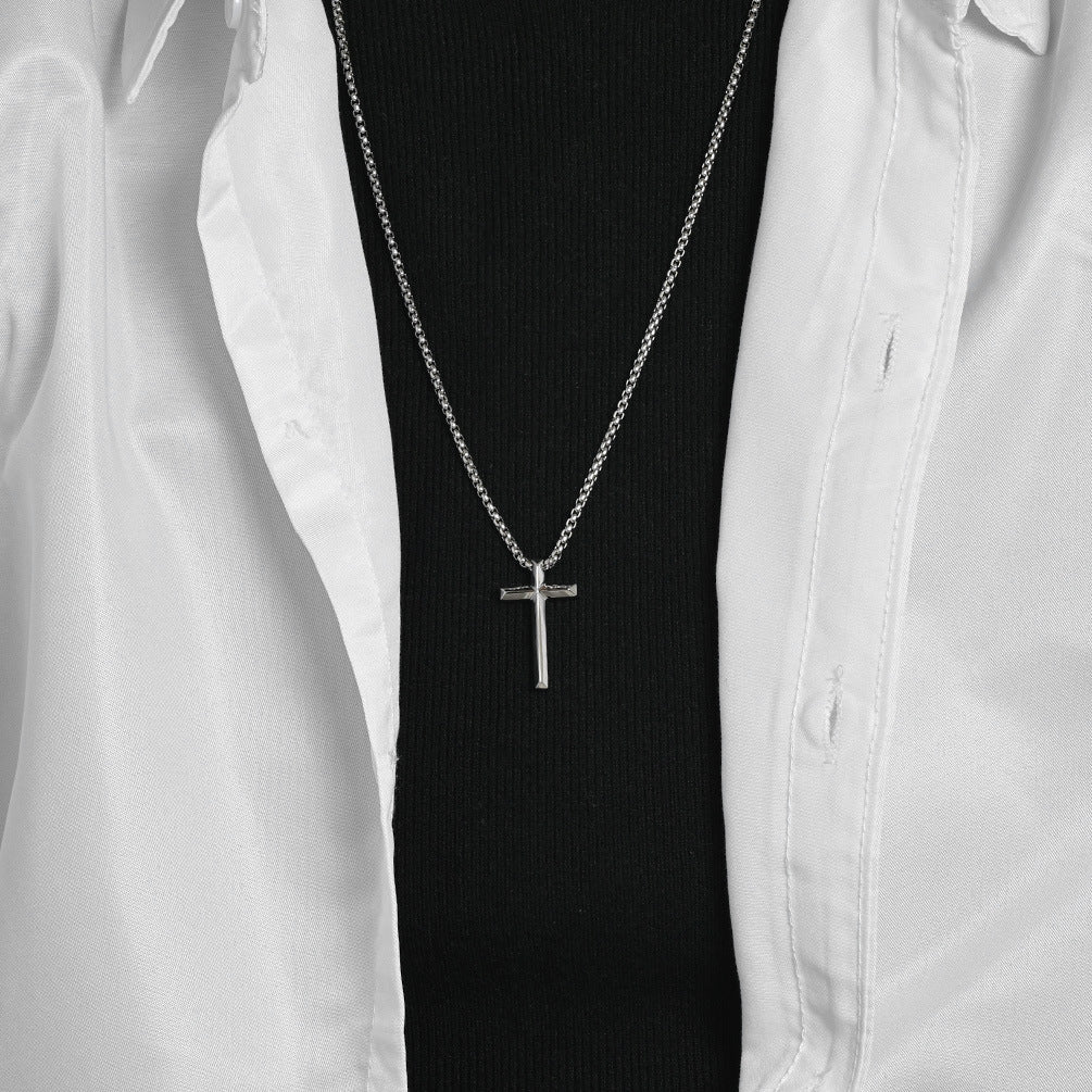 Stainless Steel Cross Geometric Necklace