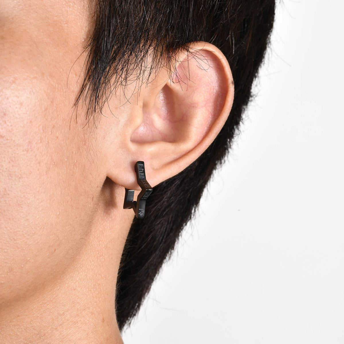 Gold Viking Rune Lightning-Bolt Earrings