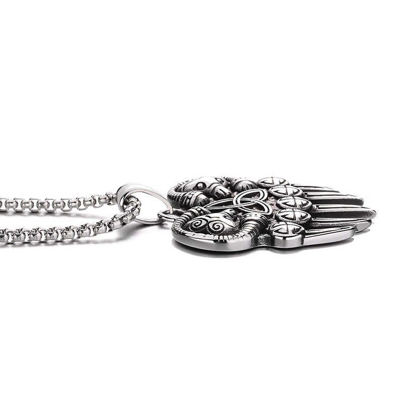 Steel Necklace – Statement Viking Bear Claw Pendant For Bold Warriors And Collectors