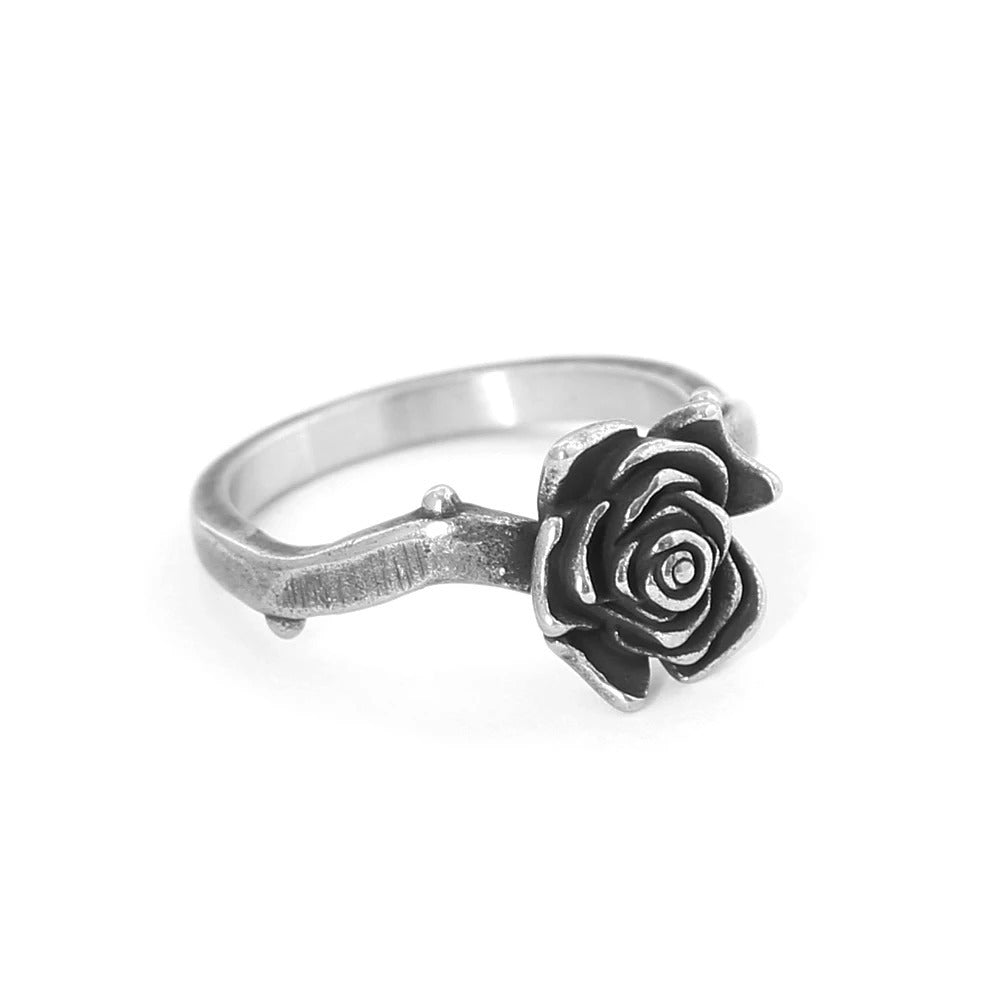 Gothic Rose Stainless Steel Ring