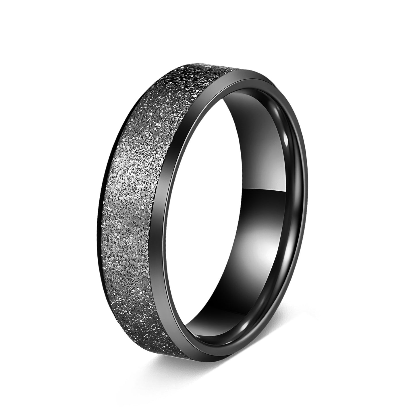 Planderful Matte Stainless Steel Ring 6mm Unisex Everyday Wear Durable Minimalist Design