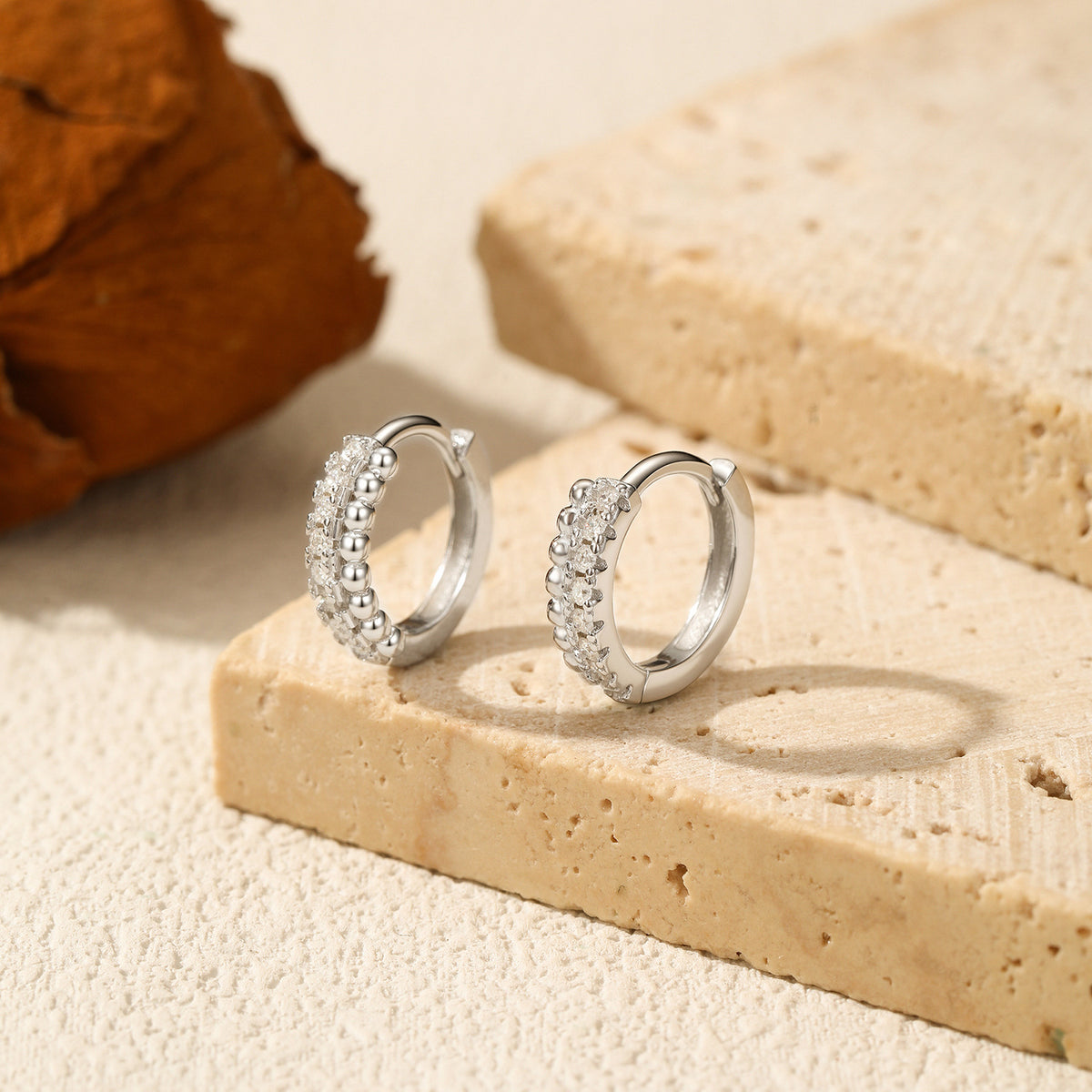 925 Sterling Silver Sparkling Moissanite Earrings