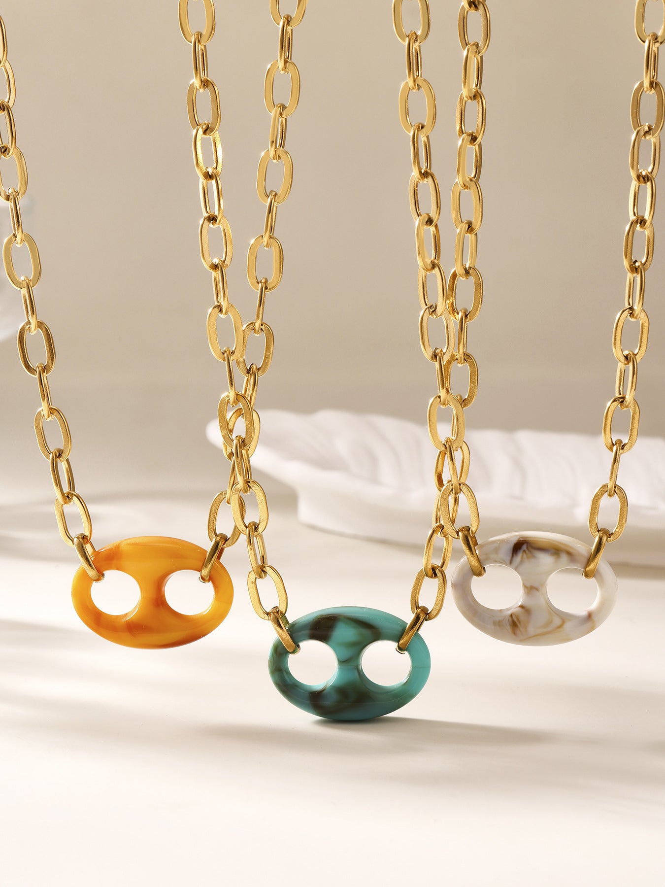 Planderful Pig Nose Necklace Stainless Steel Jewelry Women