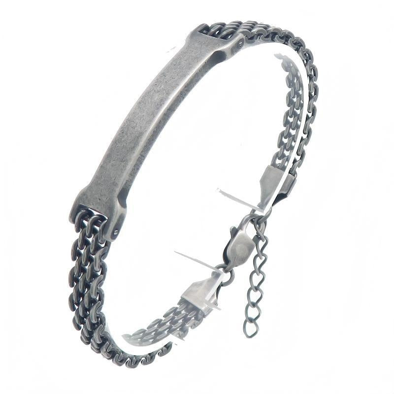 Smooth Curved Bar Mesh Chain Titanium Steel Bracelet Stainless Steel Extension Chain