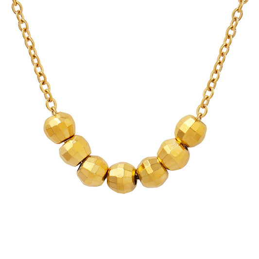 Elegant Bronze Personality Necklace with Unique Beads - Long-lasting Beauty