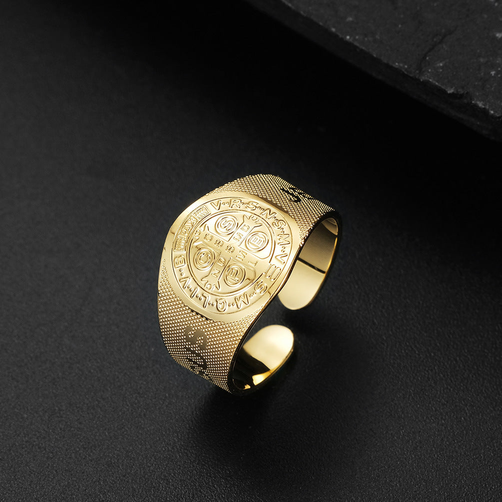 Planderful Adjustable Titanium Steel Ring Unisex Gothic Exorcist Style Everyday Genie Collection