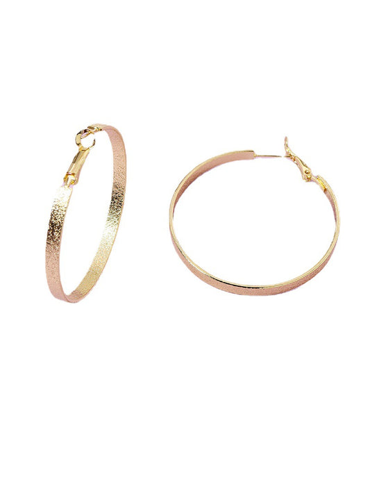Exaggerated Metal Textured Earrings - Vienna Verve Collection