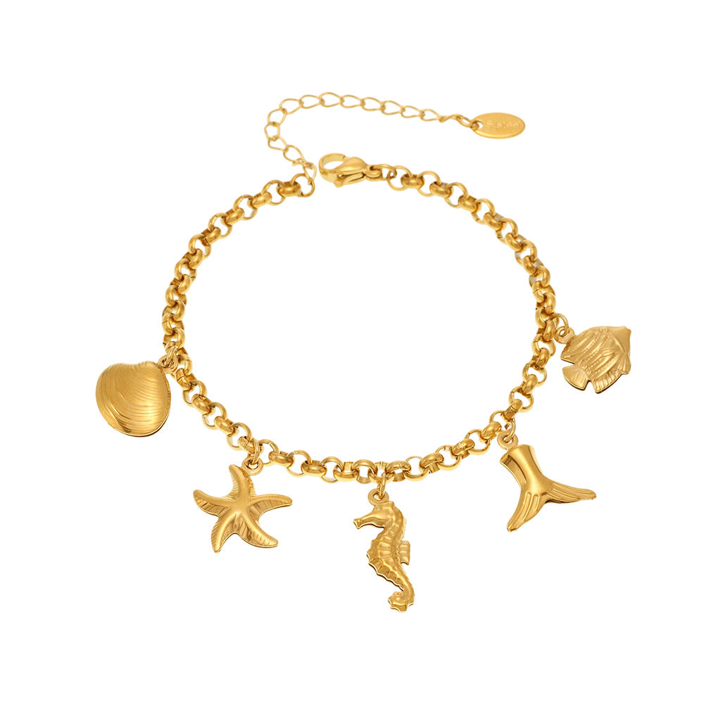 Planderful Seahorse Bracelet 18K Gold Plated For Women