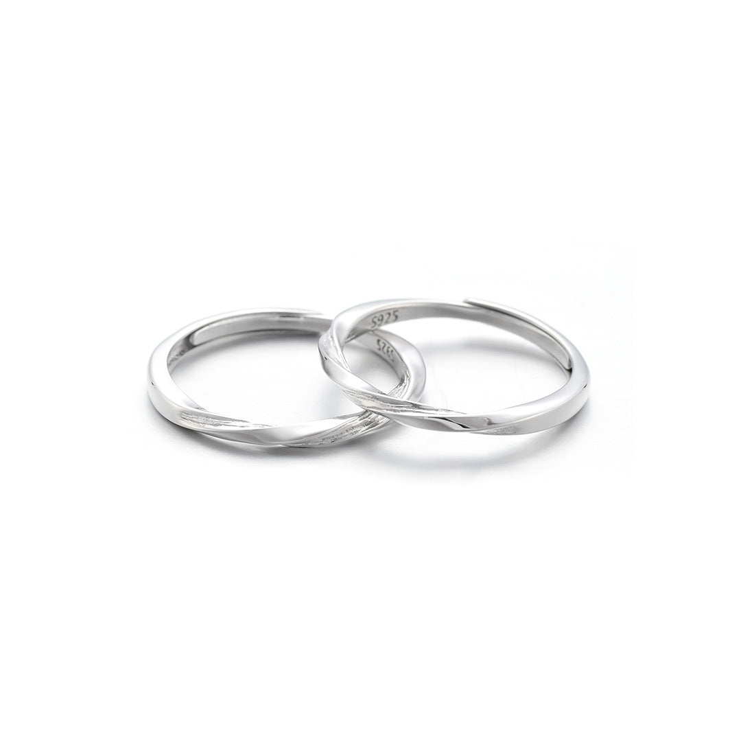 Planderful Everyday Genie Mobius Couple Ring – Elegant Light Luxury Gift for Couples
