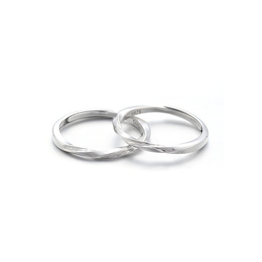 Planderful Everyday Genie Mobius Couple Ring – Elegant Light Luxury Gift for Couples