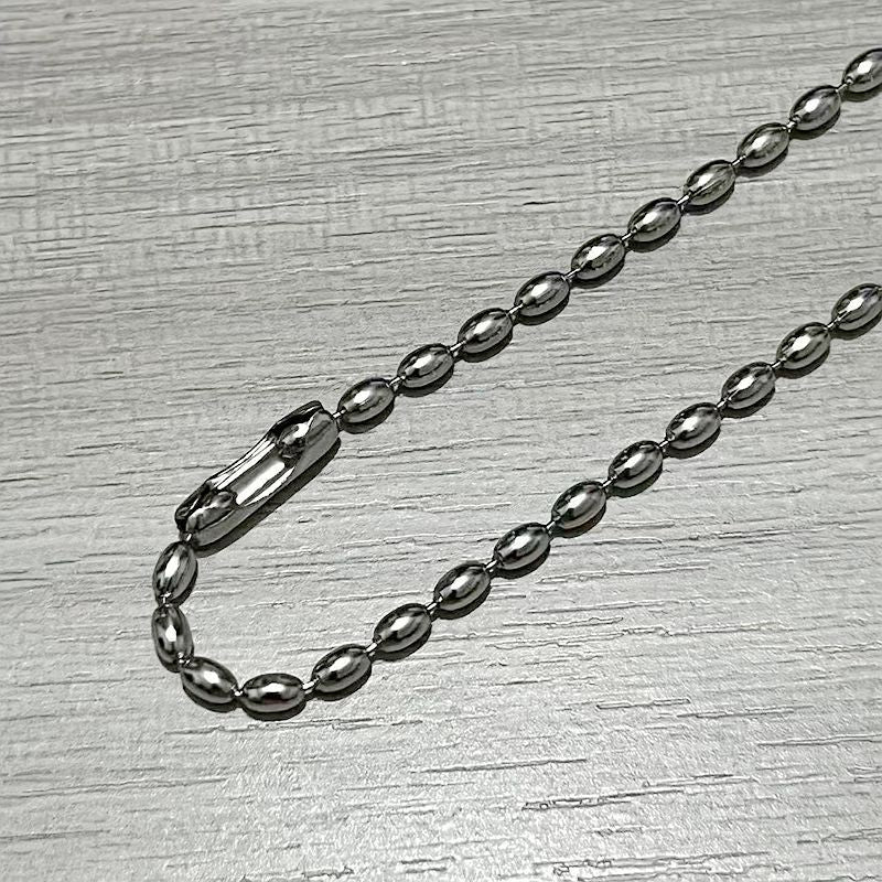 Punk 3mm Stainless Steel Pendant Necklace