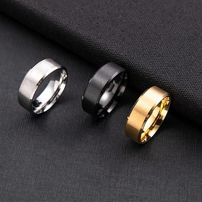 Planderful Everyday Genie Durable Titanium Steel Rings Set for Men and Couples Unisex Trendy Wedding Bands