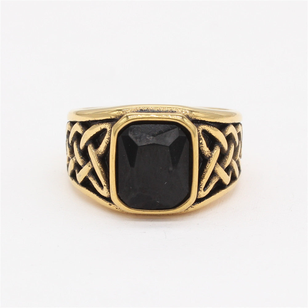 Planderful Viking Celtic Ring Titanium Steel Unisex Protection Charm Everyday Genie