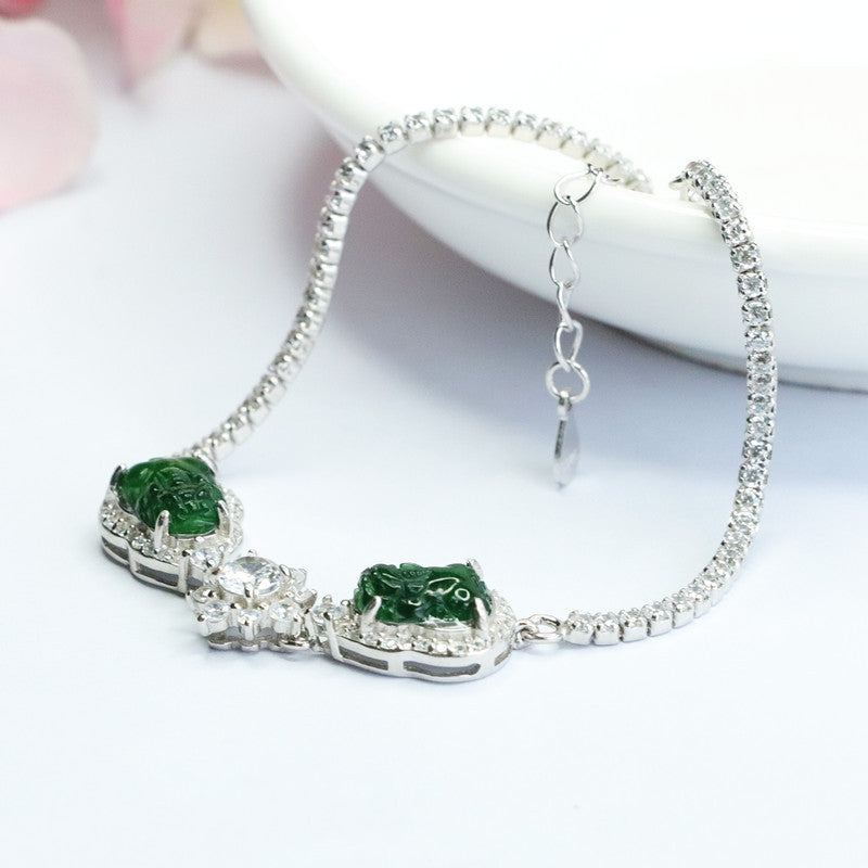 Jadeite Pixiu Bracelet