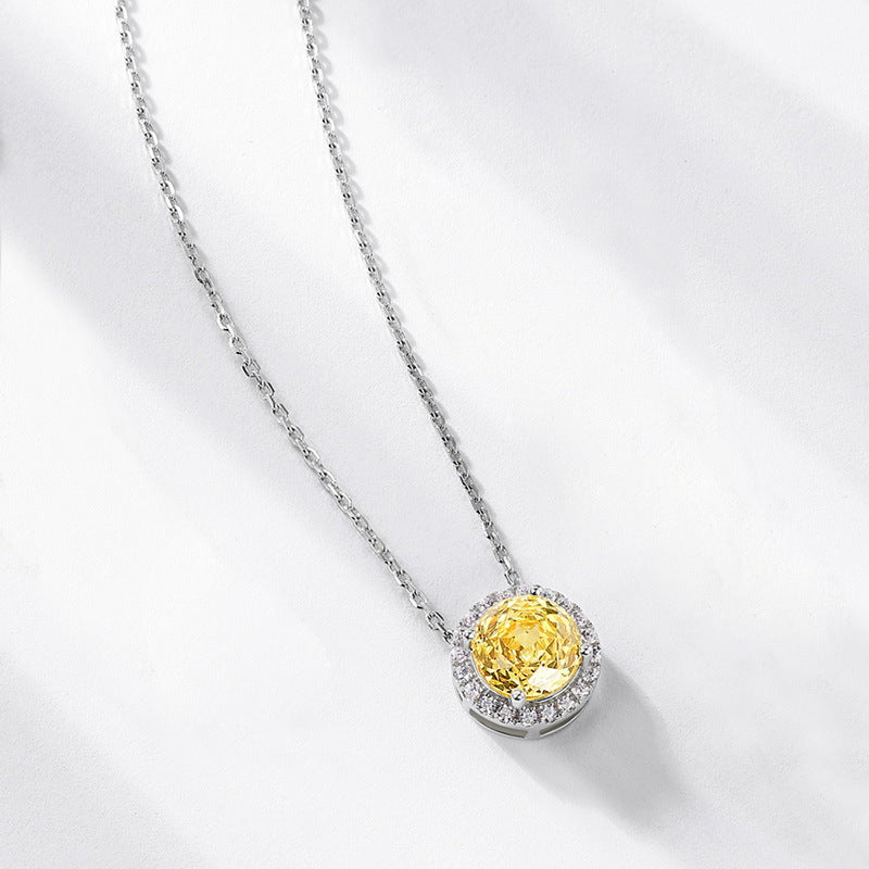 S925 Sterling Silver Gold-Plated Moss Agate Rose Necklace