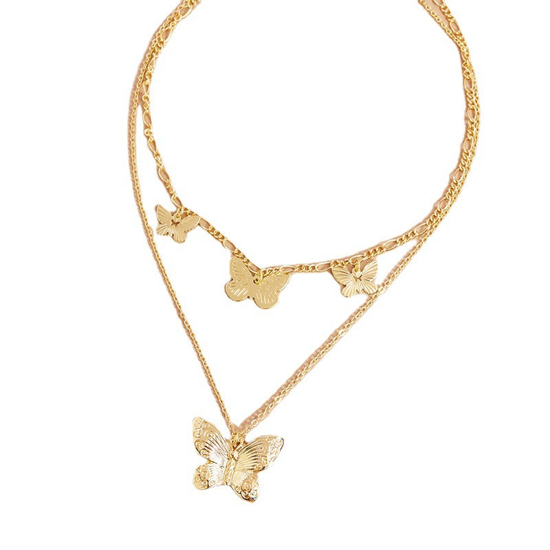 Butterfly Metal Collarbone Necklace - Vienna Verve Collection
