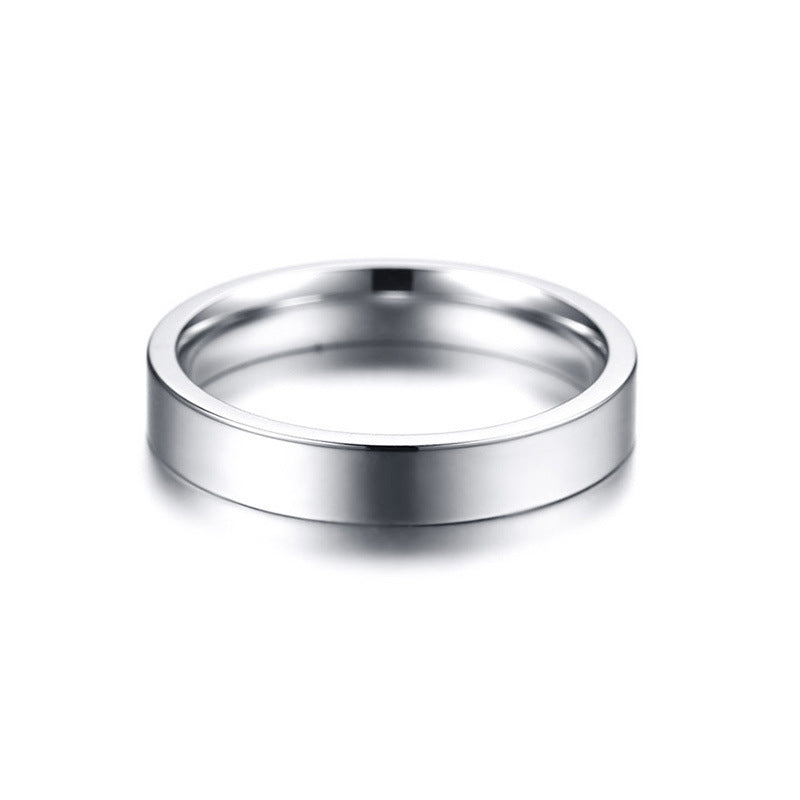 Wholesale Jewelry Simple Glossy Stainless Steel Ring