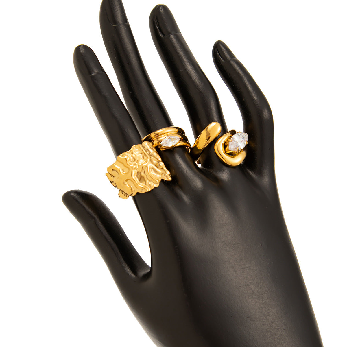 Planderful Vienna Verve Open Joint Ring For Women With Zircon Accent Minimalist Statement Jewelry