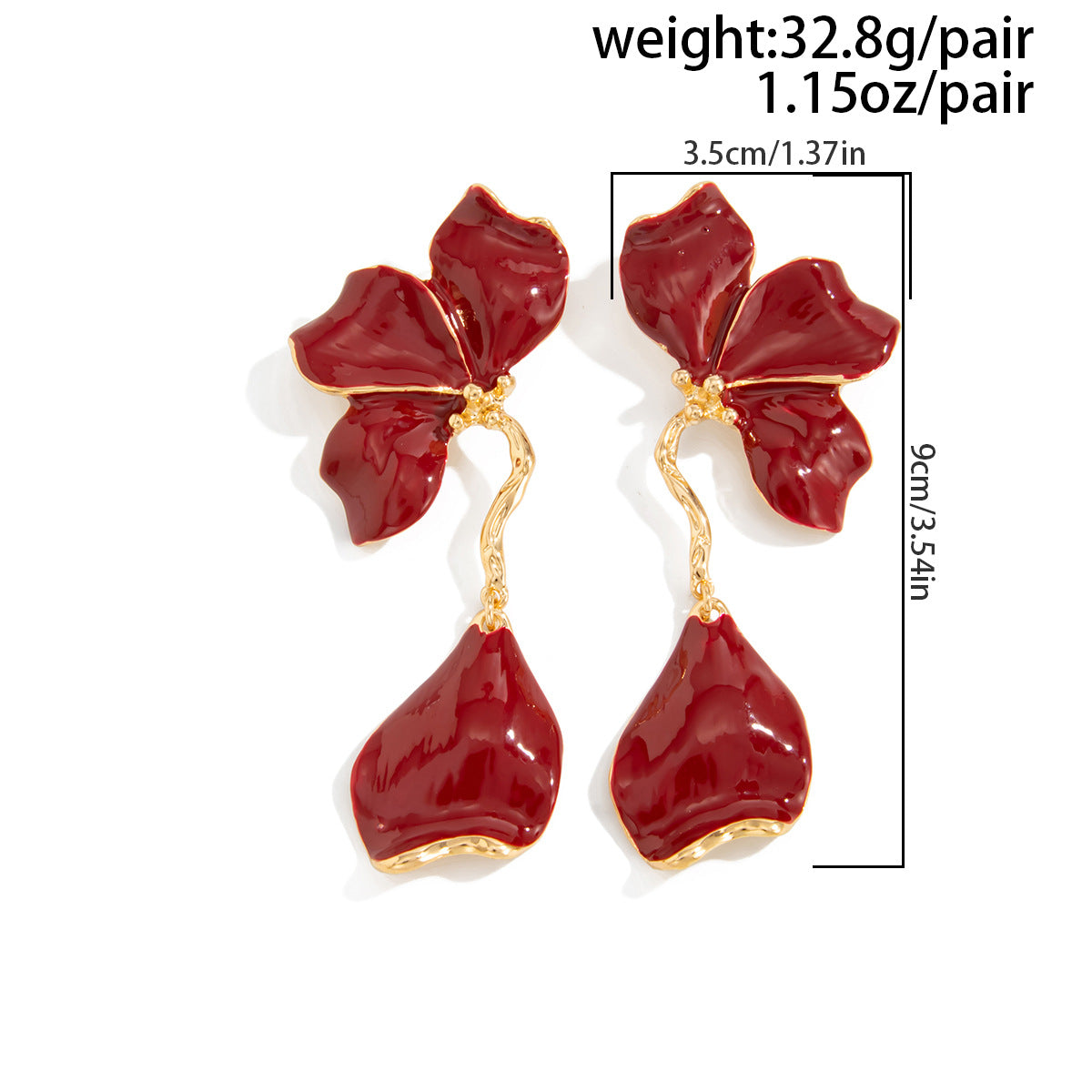 Planderful Vienna Verve Colorful Oil Dripping Flower Fringed Earrings For Women Statement Holiday Jewelry