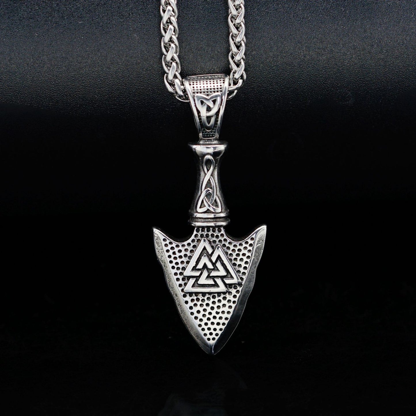 Steel Necklace – Vintage Viking Rune Pendant