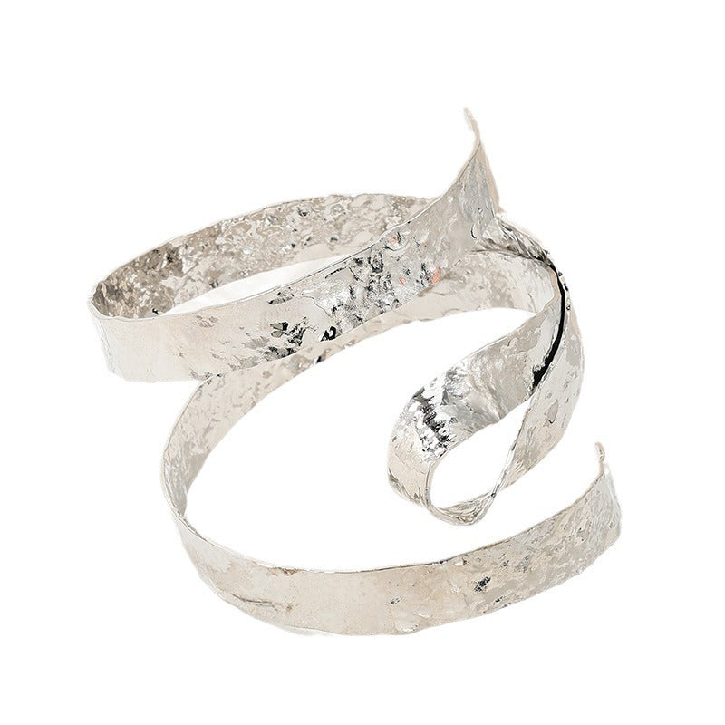 Irregular Elegance: Handcrafted High-End Metal Bracelet for Women