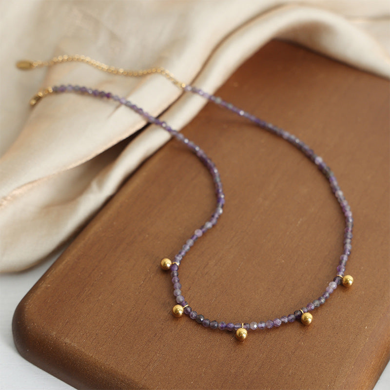 Luxurious Handcrafted Natural Stone Beaded Necklace for Elegant Women