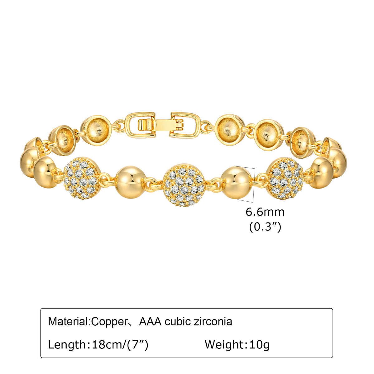 Heart Flower Zircon Stainless Steel Bracelet for Women
