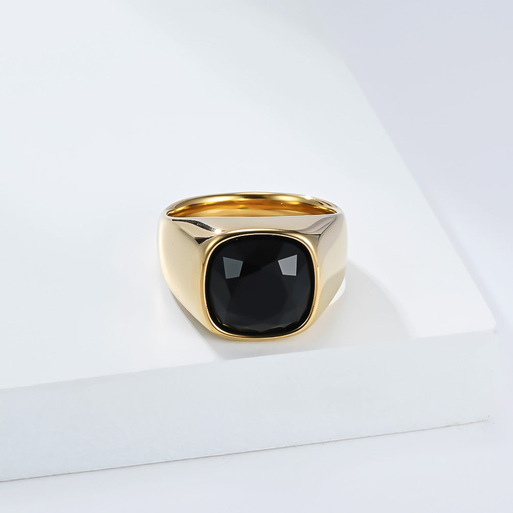 Planderful Stainless Steel Zircon Ring Unisex Bold Statement For Men Women Everyday Genie Collection