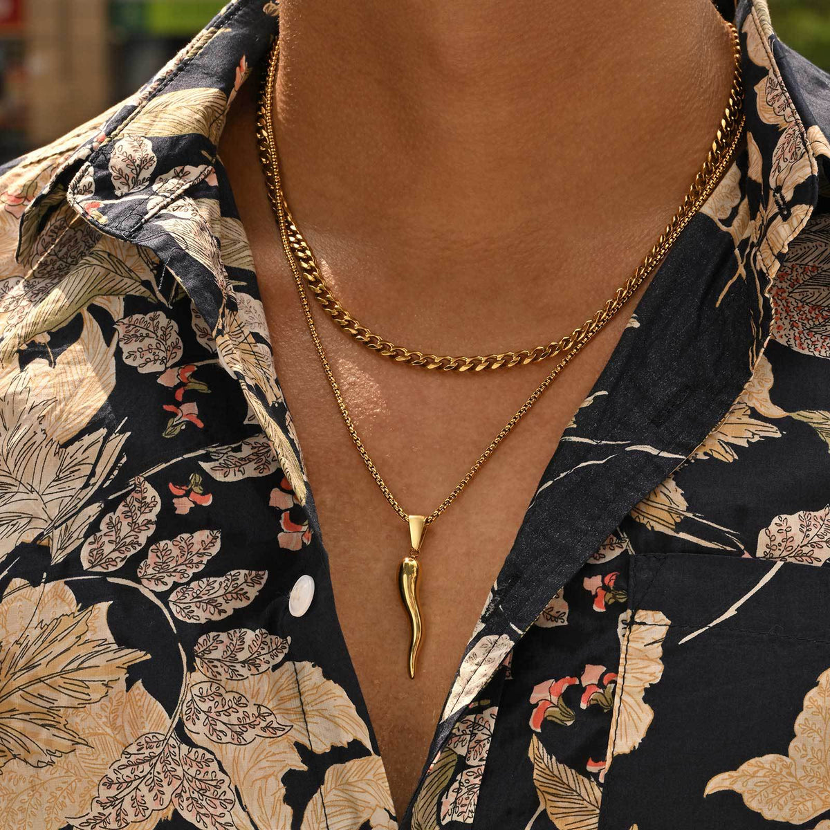 Black Stainless Steel Necklace for Men