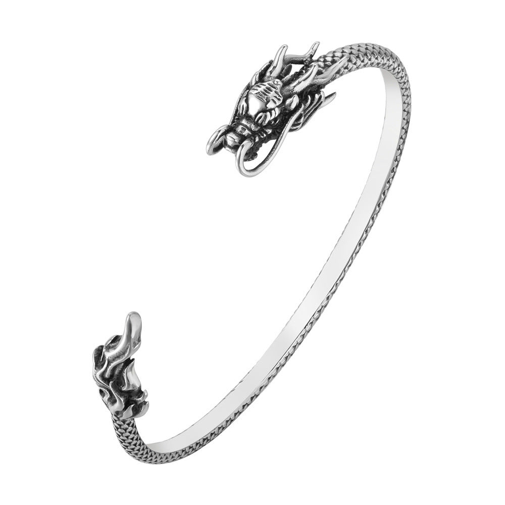 Retro Dragon Titanium Steel Bracelet Unisex For Men And Women Durable Statement Planderful