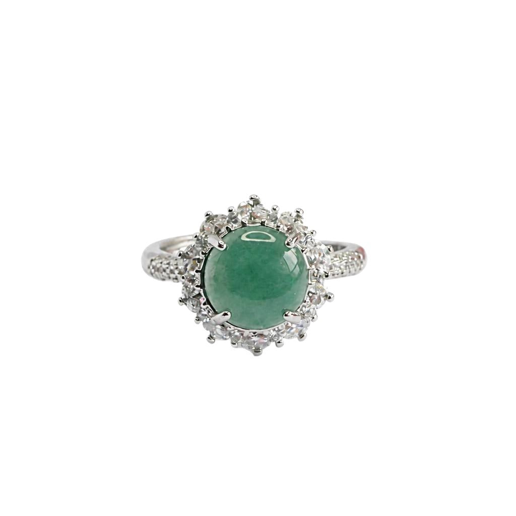 Blue Water Jadeite Statement Ring