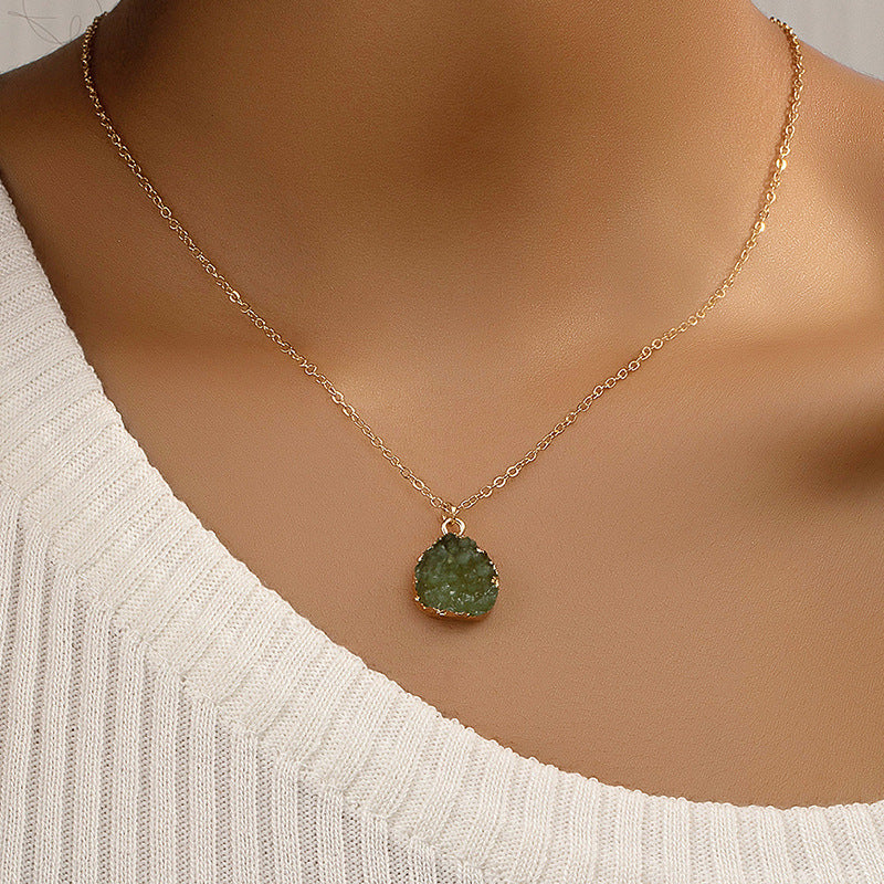 Chic Cold Wind Resin Pendant Necklace - Vienna Verve Collection