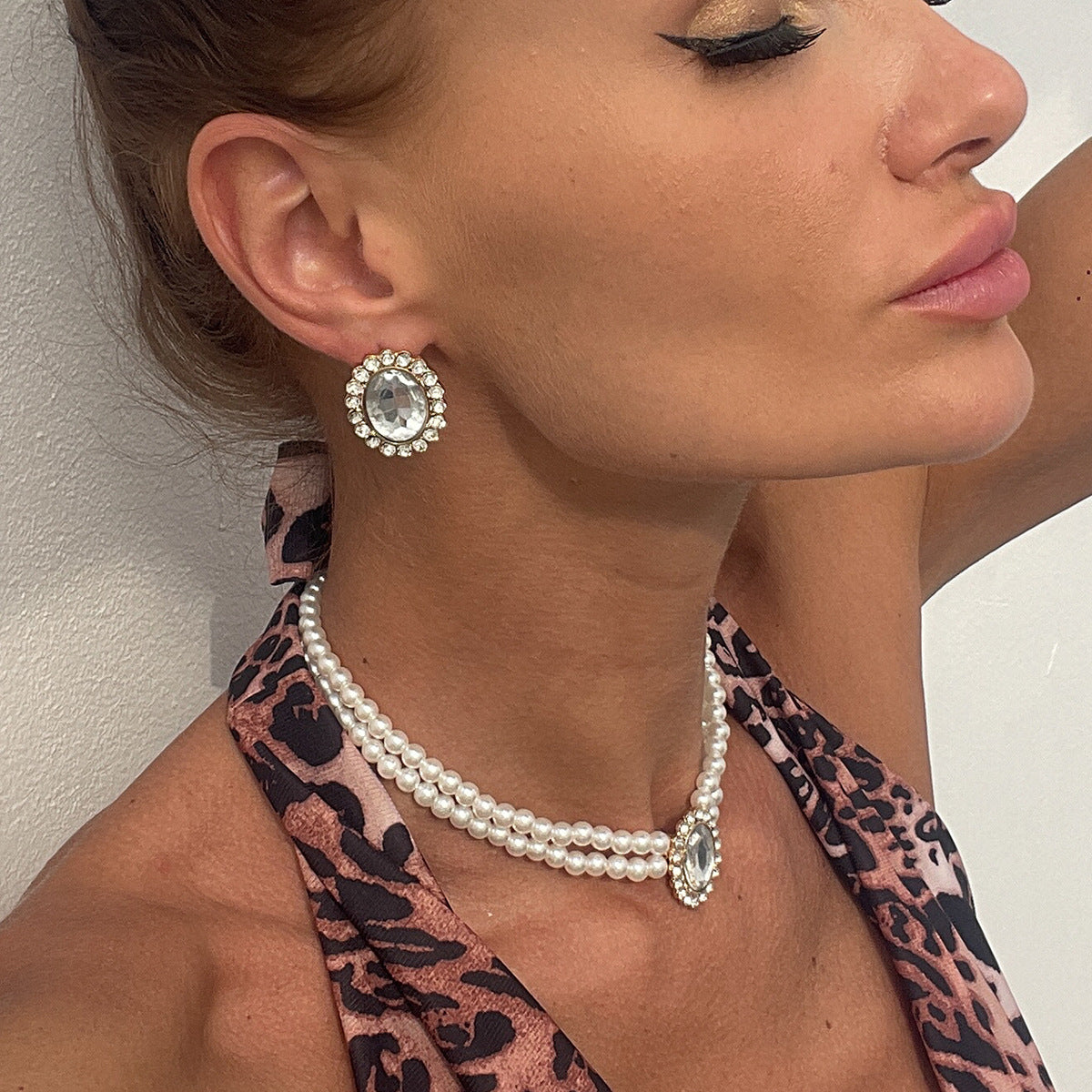 Planderful Vienna Verve Collection – Elegant Retro Pearl and Zircon Jewelry Set