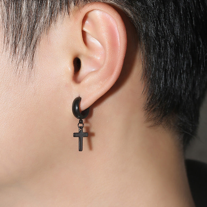 Stainless Steel Cross Earrings