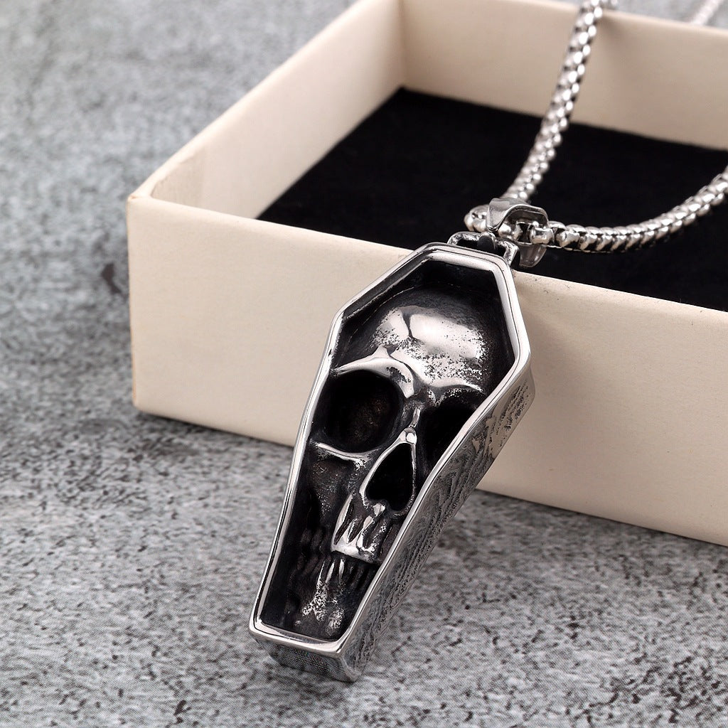 Vintage Skull Stainless Steel Men's Pendant Necklace