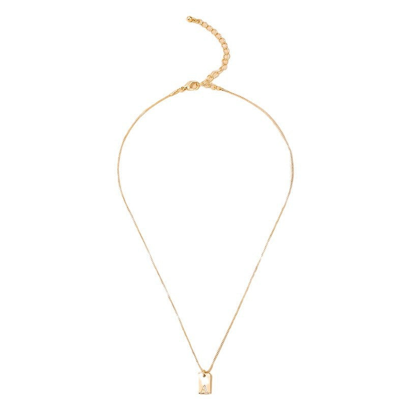 Summer Glow Square Pendant Necklace for Women - Elegant Metal Jewelry Piece from Planderful's Vienna Verve Collection