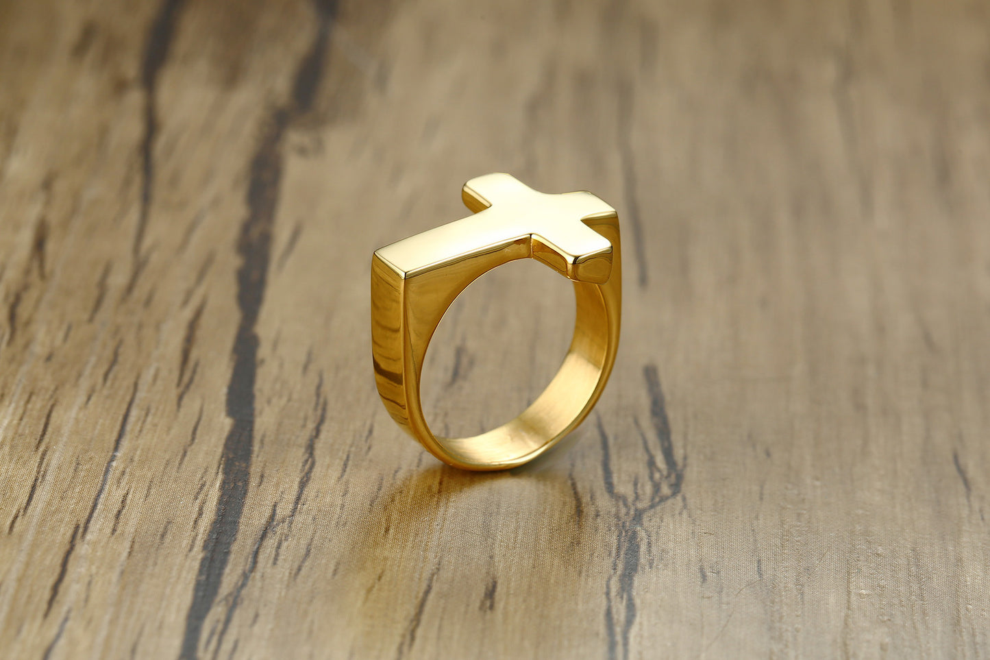 Titanium Steel Popular Jewelry Cross Casting Ring Wholesale