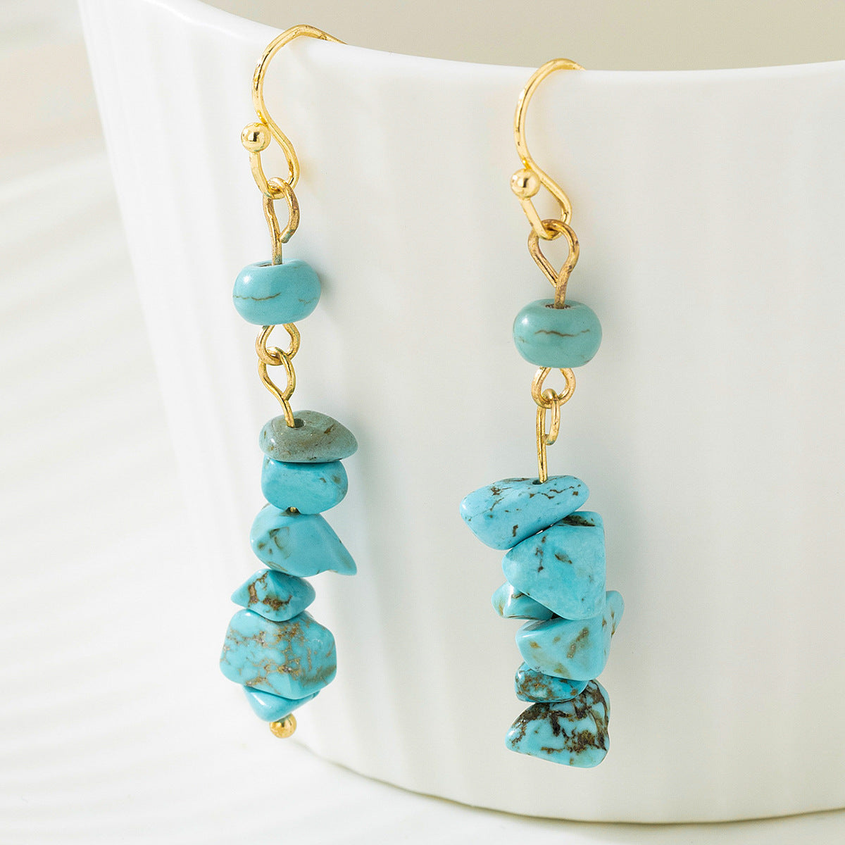 Planderful Vienna Verve Earrings – Trendy Green Gravel Design