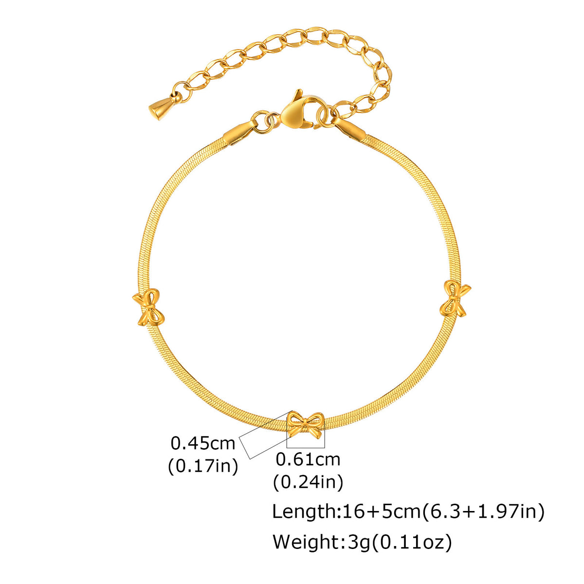 Cross Flower Gold-Plated Stainless Steel Bracelet for Women