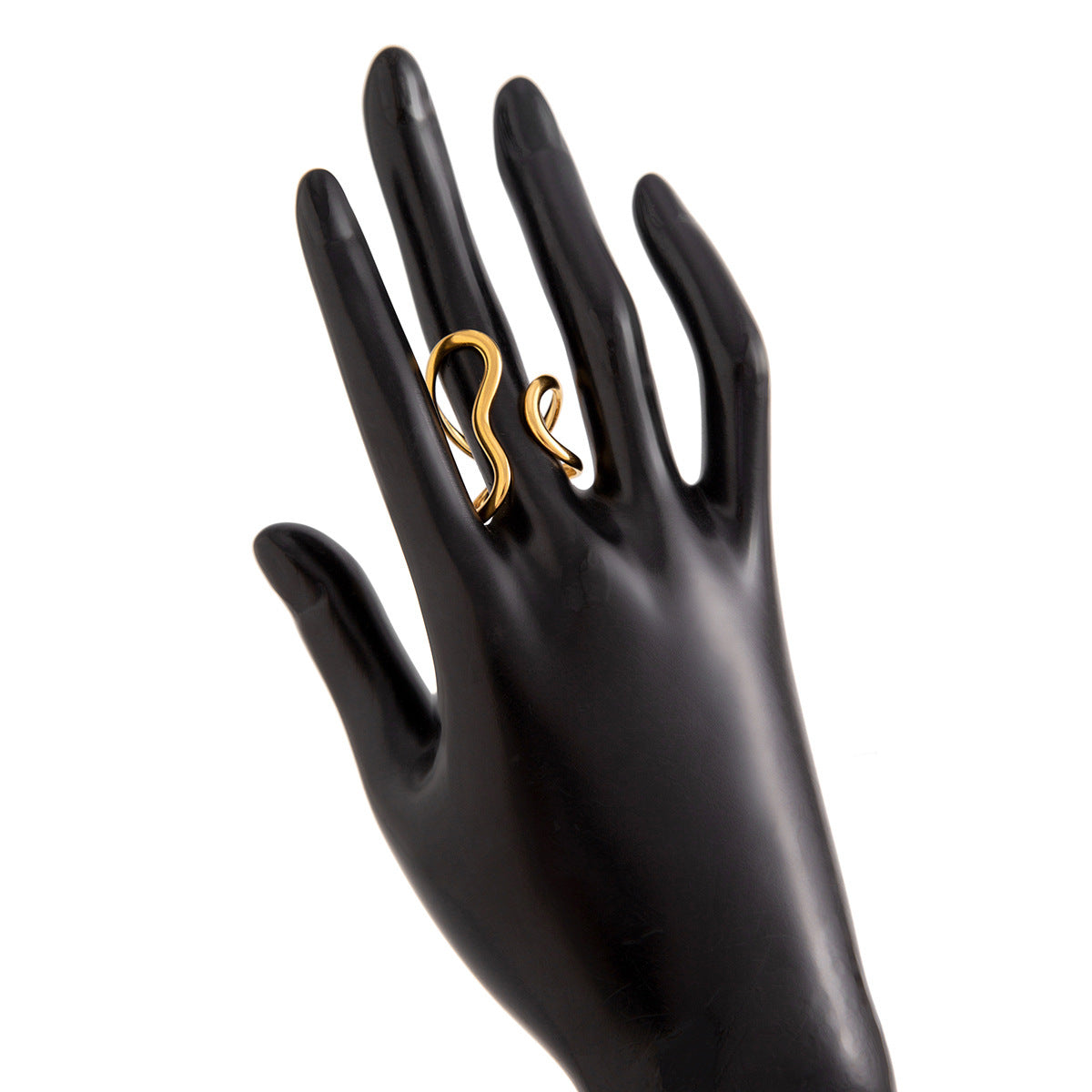 Geometric Ring By Planderful Vienna Verve Unisex Modern Jewelry With Irregular Cross Opening Design