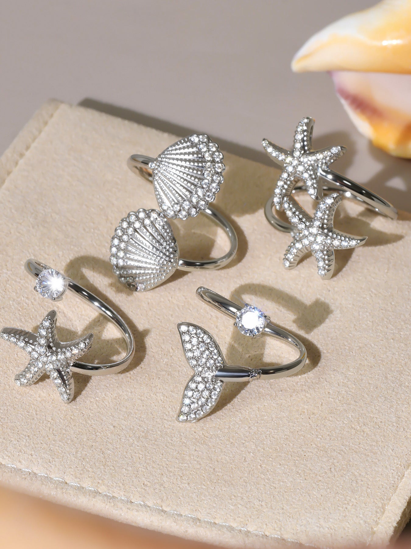 Planderful Starfish Ring 18K Gold Plated Beach Lovers