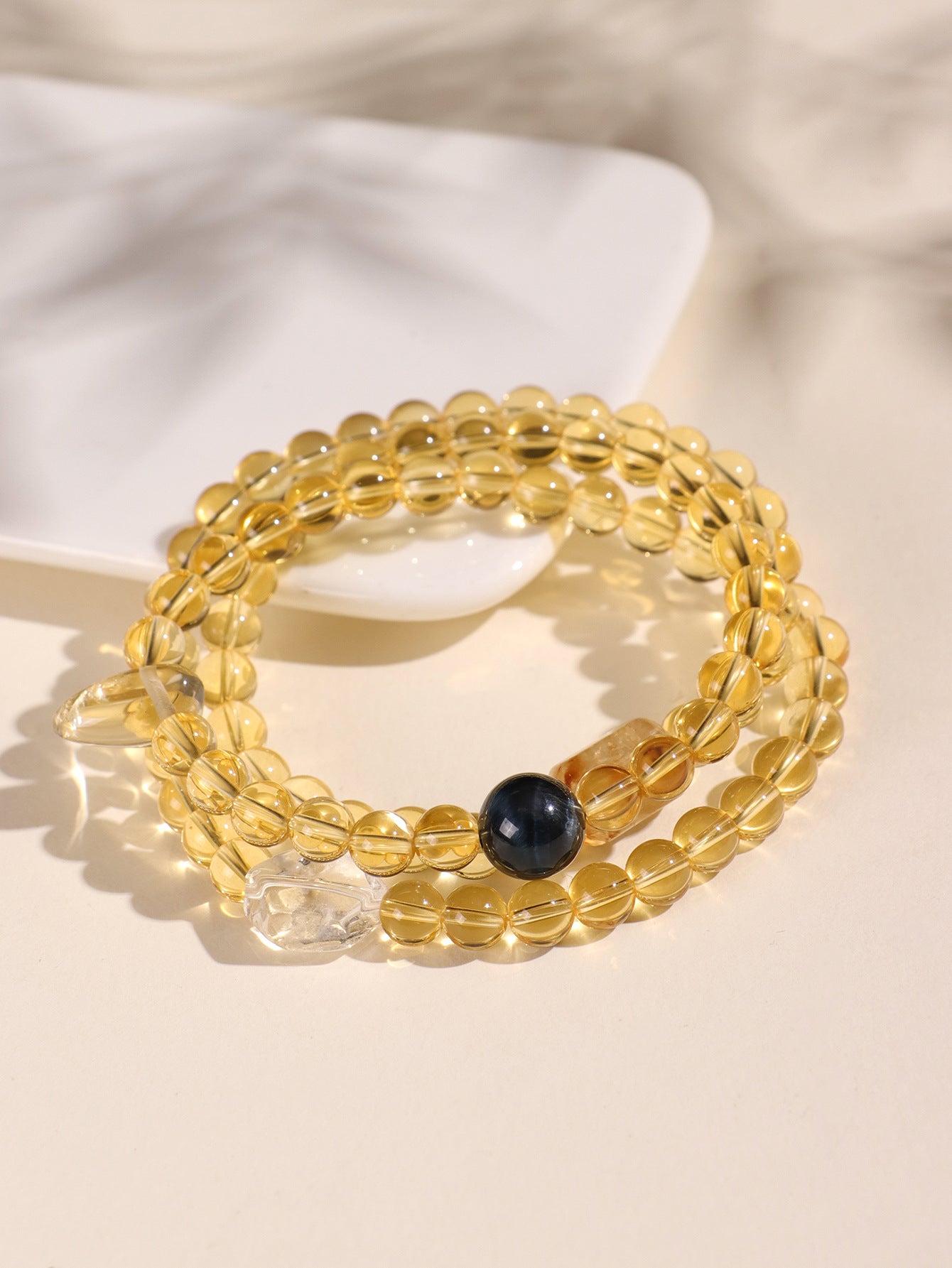 Planderful Fortune's Favor Bracelet – Elegant Citrine and Crystal Design