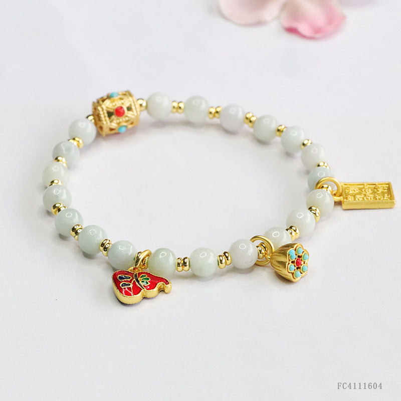 Jadeite Round Bead 6 mm Bracelet