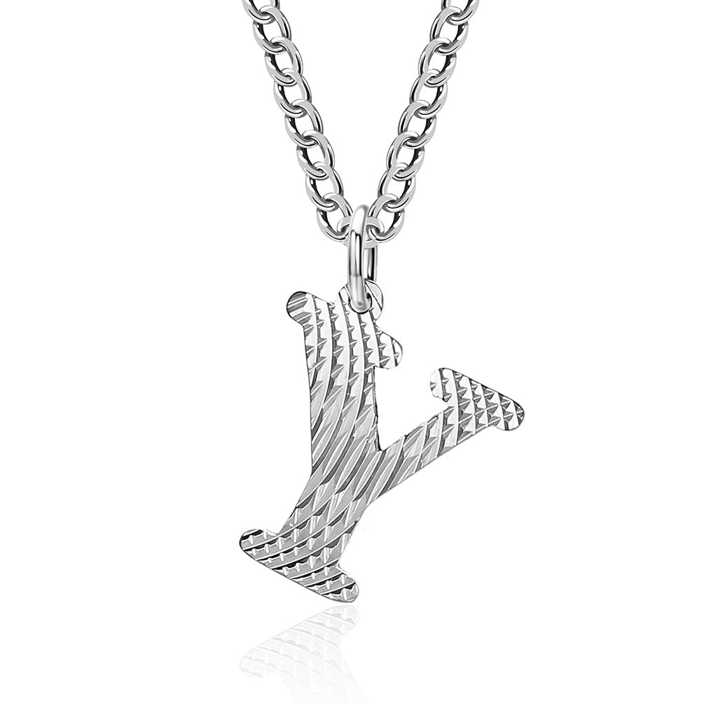 Planderful Everyday Genie Gold Plated Letter Surname Pendant For Couples Unisex Premium Magazine Style Jewelry