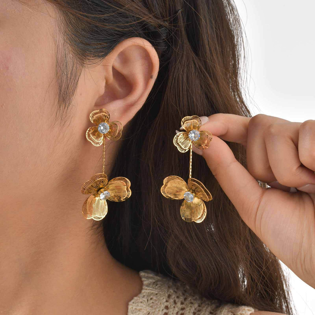 Gold Floral Statement Earrings — 5 Elegant Styles